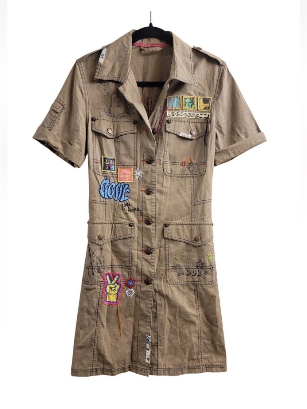 Double D Ranch Vintage
Roll Over Beethoven Tan
Patchwork Short-Sleeve Dress S - Picture 3 of 14